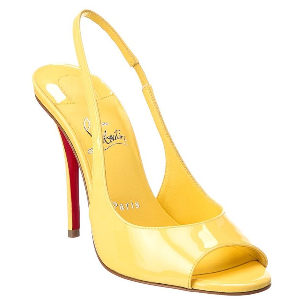 Christian Louboutin Sofia Z 100 Patent Slingback Sandal, Yellow
